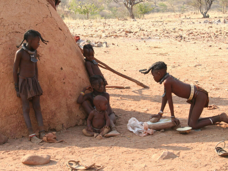 Himba children Kaokoland, safari Namibia